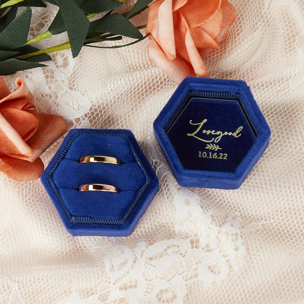 Personalised Velvet Ring Box Wedding I'm Getting Married.