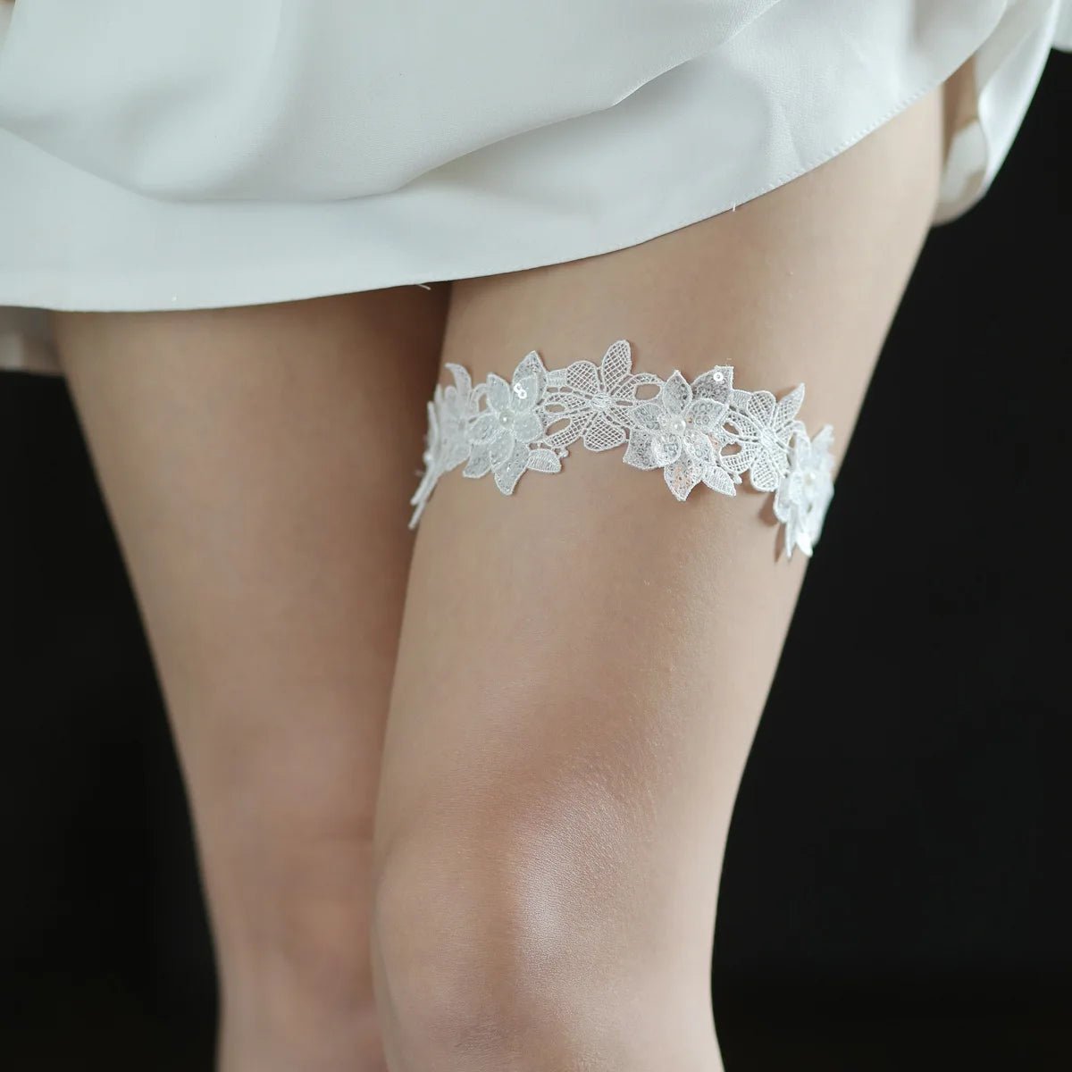 Pearl Lace Bridal Wedding Day Garter I'm Getting Married.