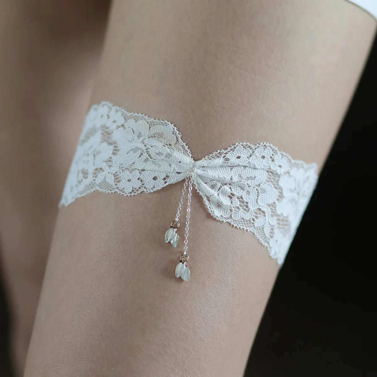 Pearl Lace Bridal Wedding Day Garter I'm Getting Married.