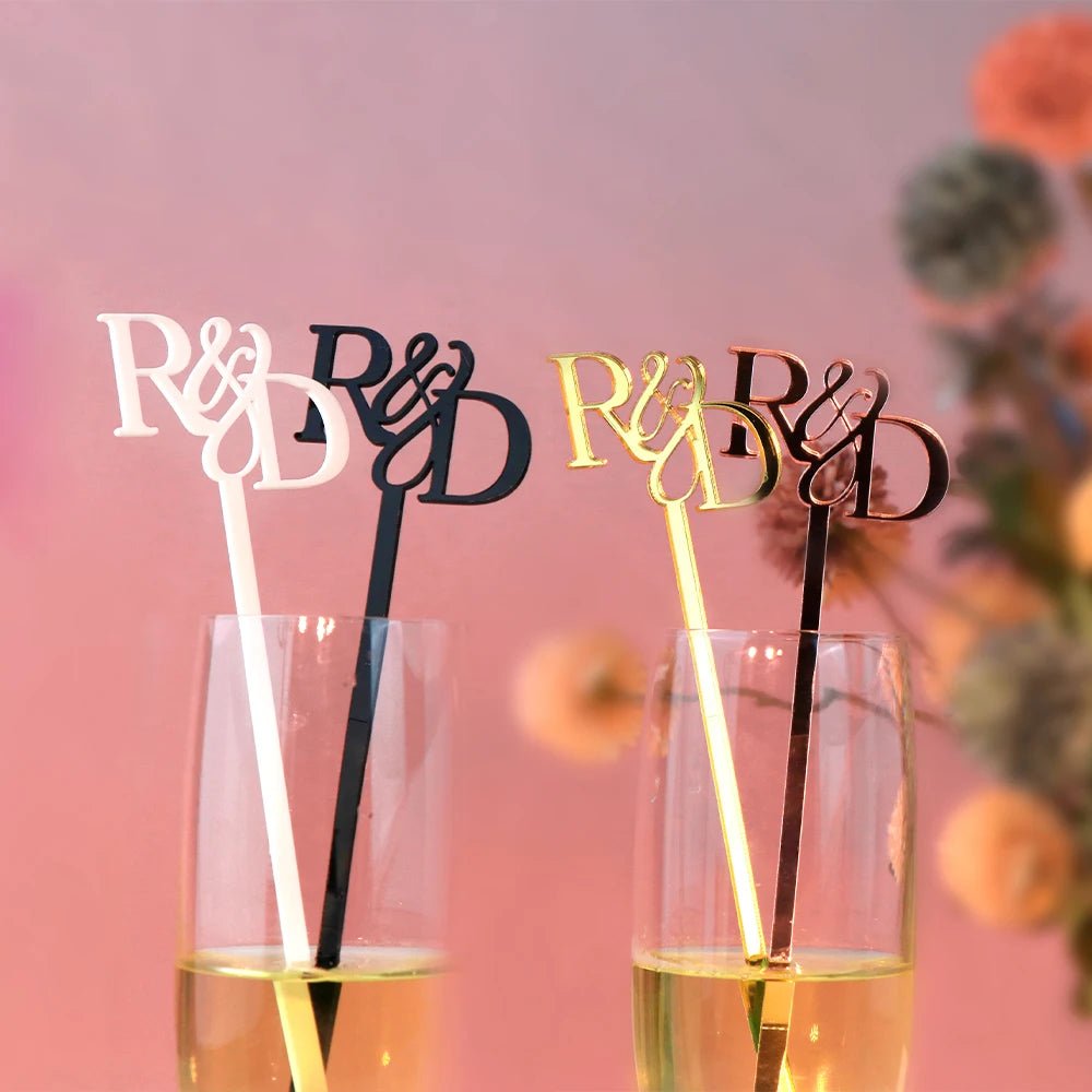 Personalised Acrylic Wedding Drink Stirrers - 50qty I'm Getting Married.