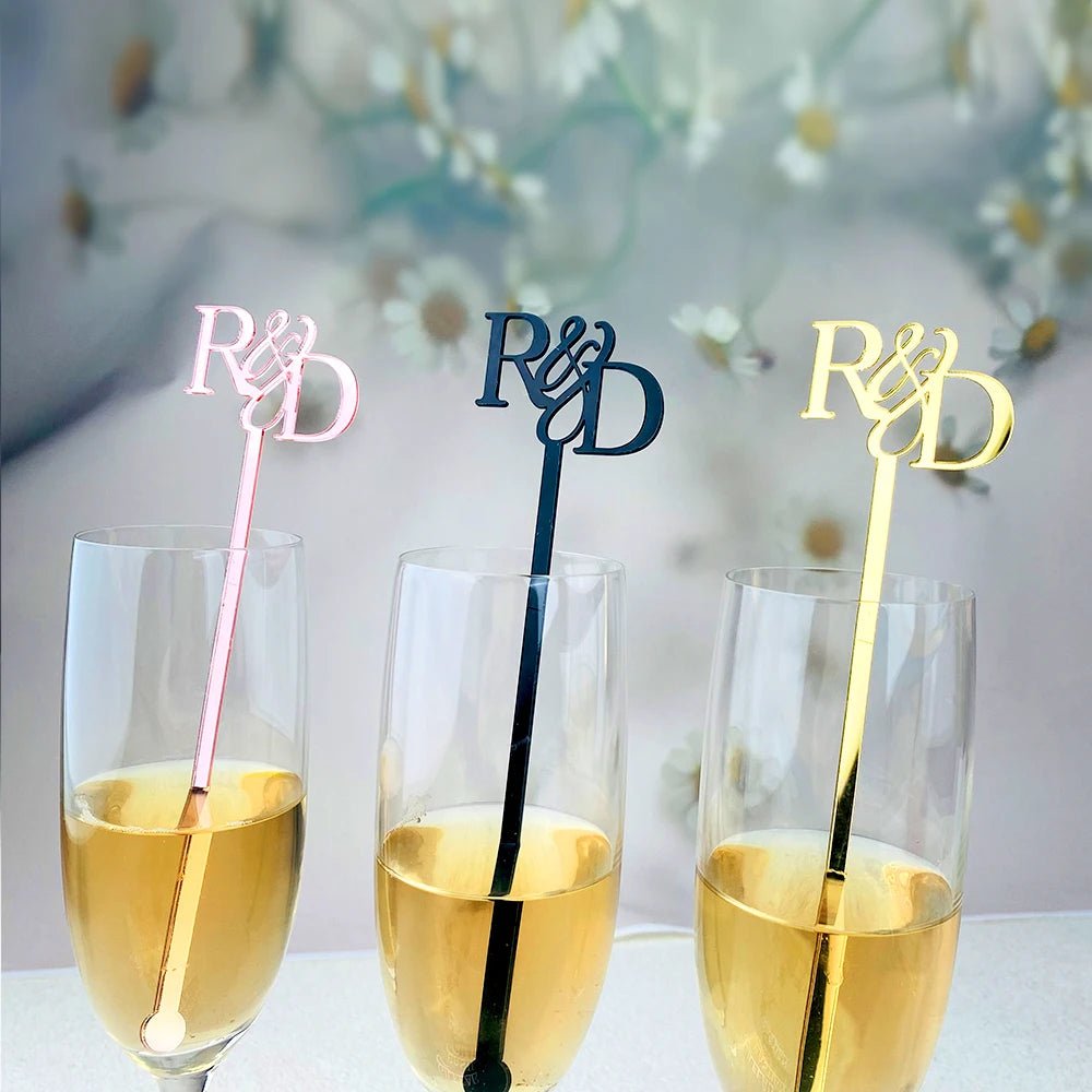 Personalised Acrylic Wedding Drink Stirrers - 50qty I'm Getting Married.