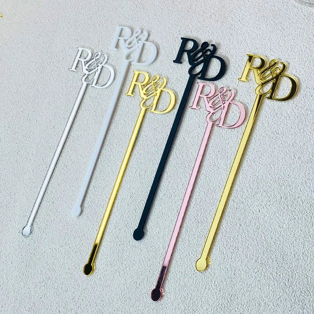 Personalised Acrylic Wedding Drink Stirrers - 50qty I'm Getting Married.