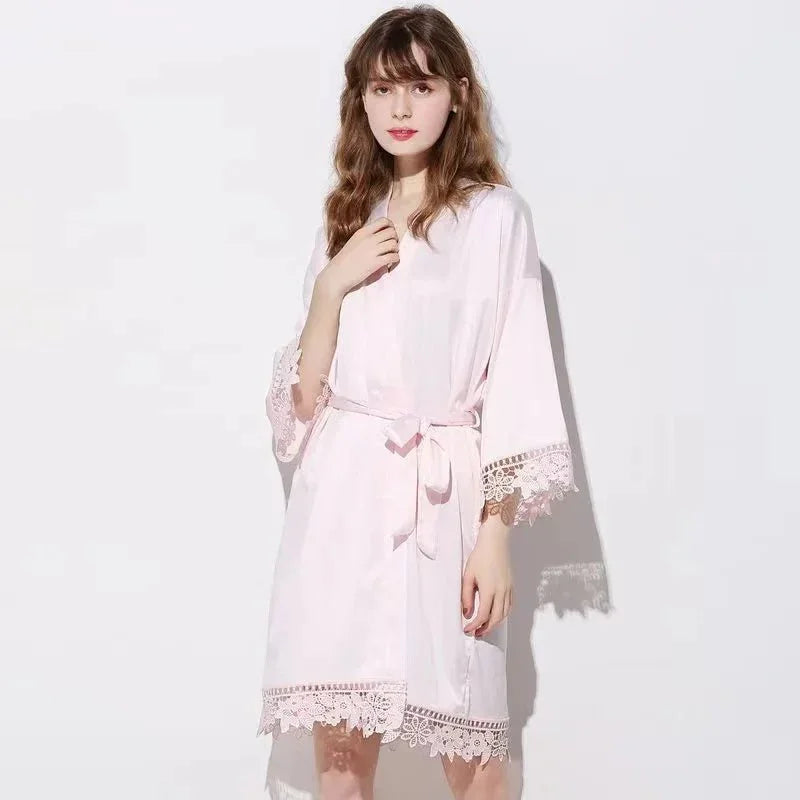 Personalised Satin Luxe Wedding Day Bridal Robe I'm Getting Married.