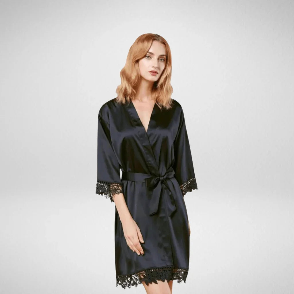 Personalised Satin Luxe Wedding Day Bridal Robe I'm Getting Married.