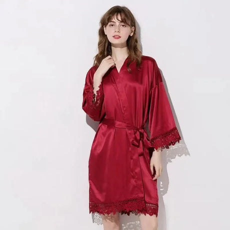 Personalised Satin Luxe Wedding Day Bridal Robe I'm Getting Married.