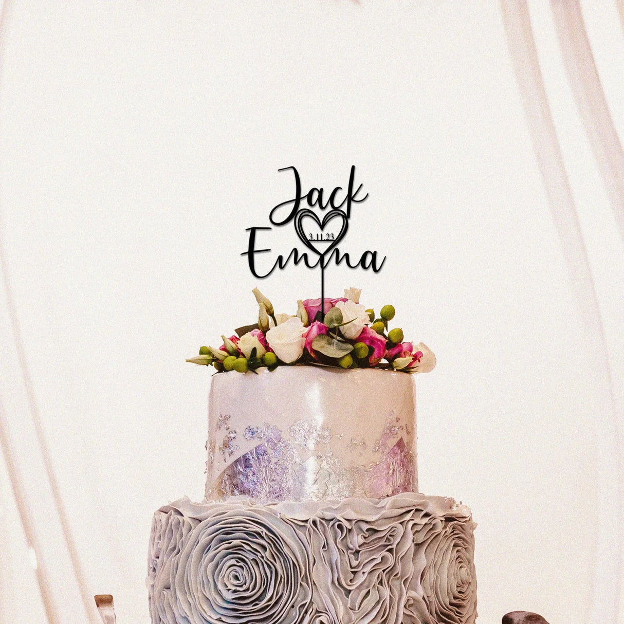 Personalised Acrylic Wedding Cake Topper I'm Getting Married.