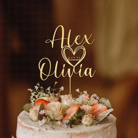 Personalised Acrylic Wedding Cake Topper I'm Getting Married.