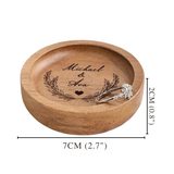 Personalised Wooden Engagement Ring Holder – Custom Ring Dish & Jewellery Tray for Her I'm Getting Married.