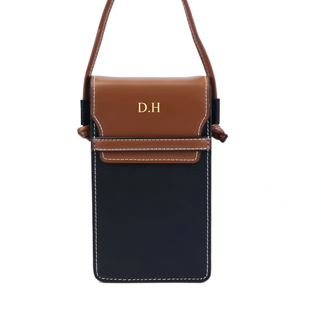 Personalised Leather Phone Crossbody Bag I'm Getting Married.
