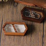 Personalised Walnut Wooden Ring Box I'm Getting Married.