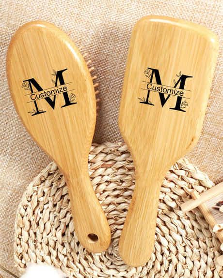 Personalised Wooden Hair Brush - Bridesmaid Wedding Day Gift