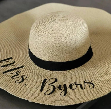 Personalised Bride Tribe Stylish Sun Hat I'm Getting Married.