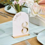 Acrylic 3D Arch Mirror Wedding Table Numbers I'm Getting Married.