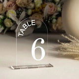 Acrylic 3D Arch Mirror Wedding Table Numbers I'm Getting Married.