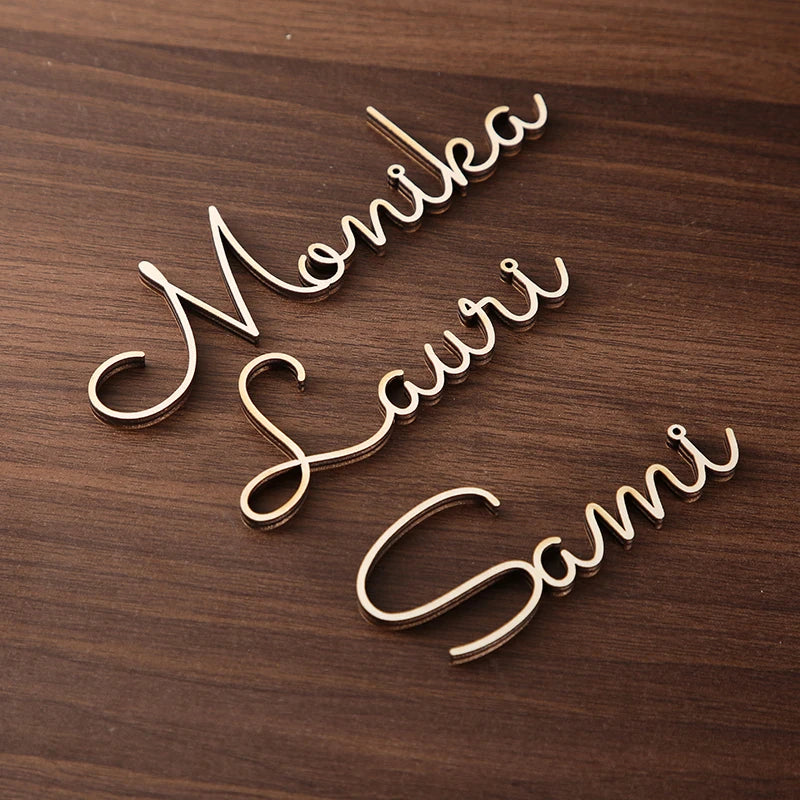 Personalised Laser Cut Names Place Cards I'm Getting Married.