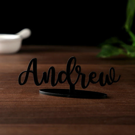 Personalised Standing Laser Cut Name Place Cards I'm Getting Married.