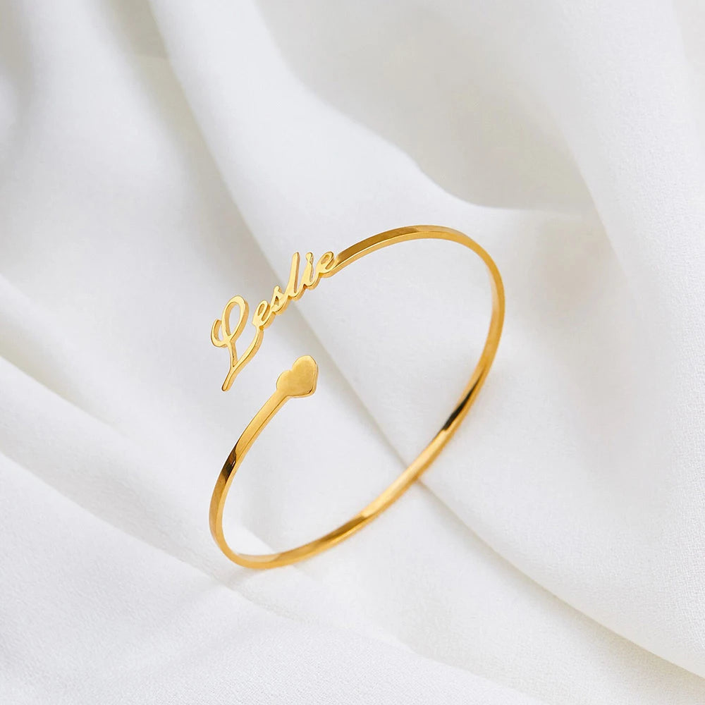 Personalised Women’s Open Name Bangle I'm Getting Married.