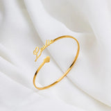 Personalised Women’s Open Name Bangle I'm Getting Married.