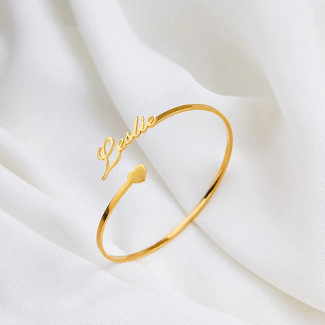 Personalised Women’s Open Name Bangle I'm Getting Married.