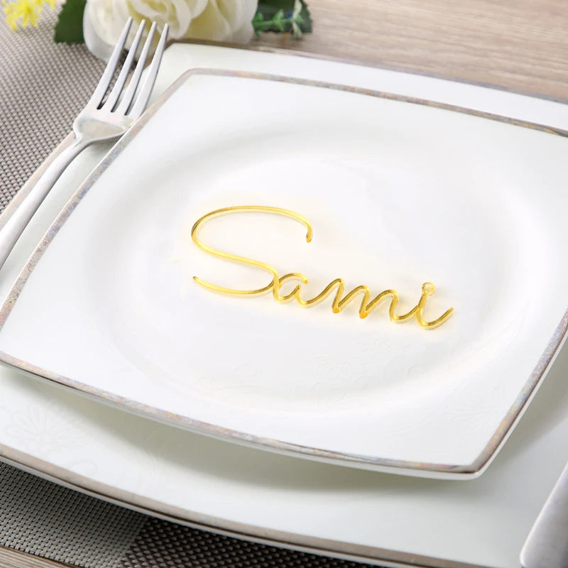 Personalised Laser Cut Names Place Cards I'm Getting Married.