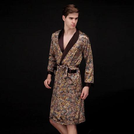 Retro Paisley Groom’s Wedding Dressing Gown I'm Getting Married.