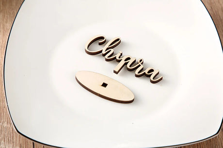 Personalised Standing Laser Cut Name Place Cards I'm Getting Married.