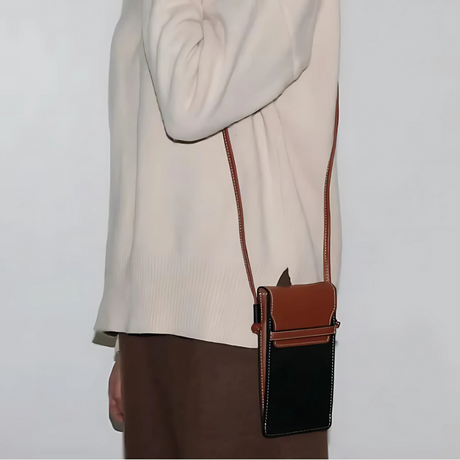 Personalised Leather Phone Crossbody Bag I'm Getting Married.