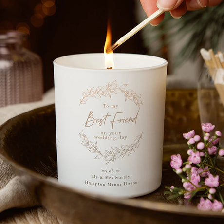 Personalised Glass Candle Tealight Holder I'm Getting Married.