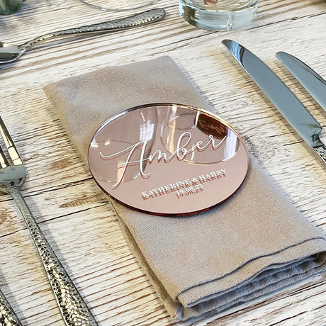 Personalised Acrylic Name Place Cards - Set of 10 I'm Getting Married.