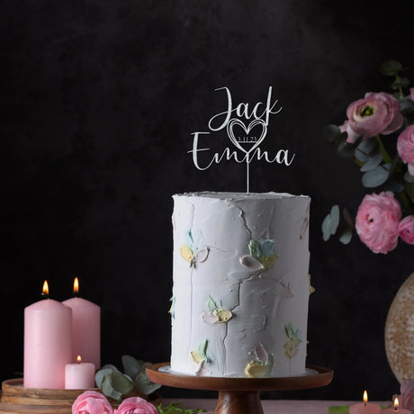 Personalised Acrylic Wedding Cake Topper