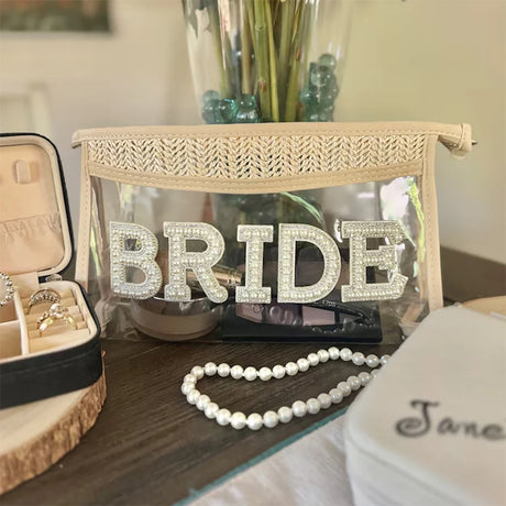 Bride Boho Clear Makeup Bag I'm Getting Married.