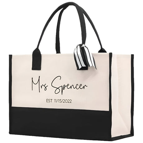 Personalised “Mrs” Hamptons Style Wedding Handbag I'm Getting Married.