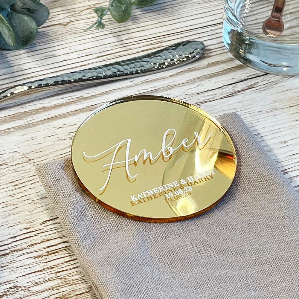 Personalised Acrylic Name Place Cards - Set of 10 I'm Getting Married.