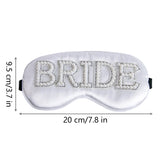 Bride White Pearl Sleep Eye Mask I'm Getting Married.
