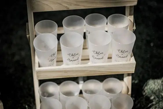 Personalised Frosted Shatterproof Wedding Party Cups 10Qty I'm Getting Married.