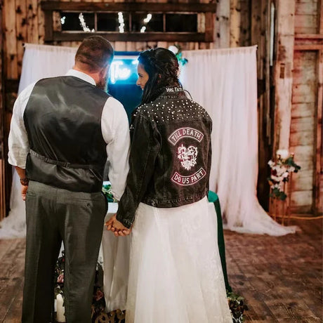 Till Death Do Us Part Wedding Denim Jackets His & Her I'm Getting Married.