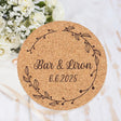 Personalised Round Cork Coaster Place Cards - Set of 10 I'm Getting Married.