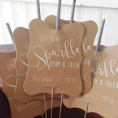 Personalised Sparklers Wedding Tags (50/100qty) I'm Getting Married.
