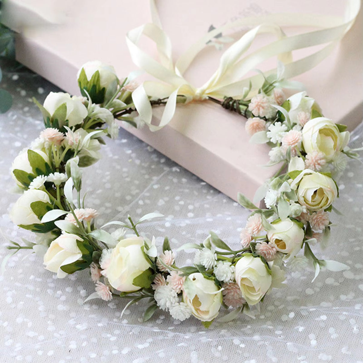 Bohemian Flower Crown Wedding Garland