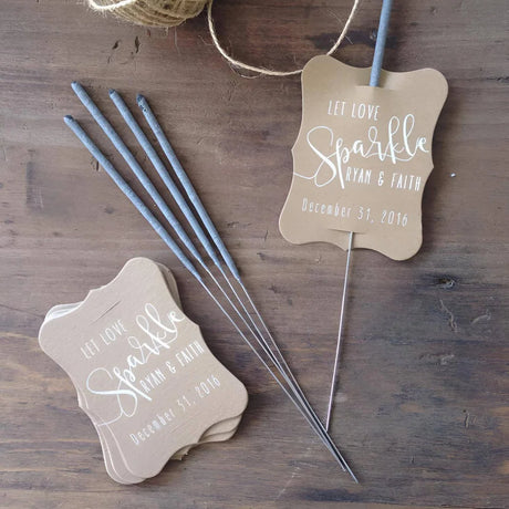 Personalised Sparklers Wedding Tags (50/100qty) I'm Getting Married.