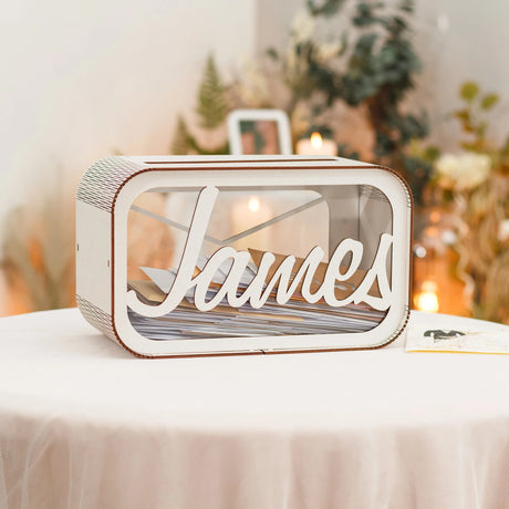 Personalised Rustic Wedding Card Box I'm Getting Married.