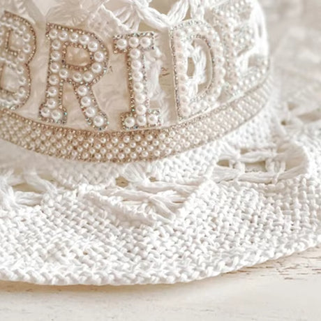 Bride Pearl Cowboy Hat I'm Getting Married.