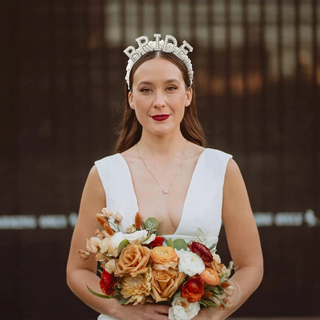 Bride to be Pearl Crown Headband I'm Getting Married.