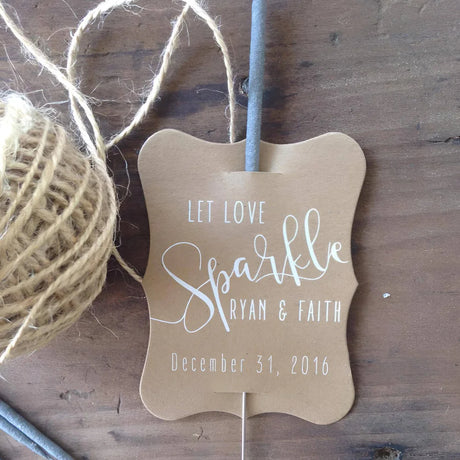 Personalised Sparklers Wedding Tags (50/100qty) I'm Getting Married.