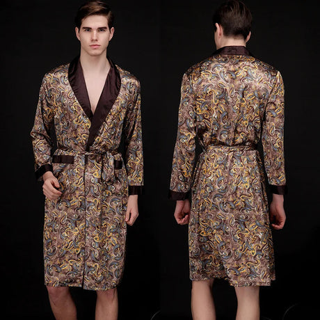 Retro Paisley Groom’s Wedding Dressing Gown I'm Getting Married.