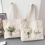 Personalised Birth Flower Tote Bag I'm Getting Married.