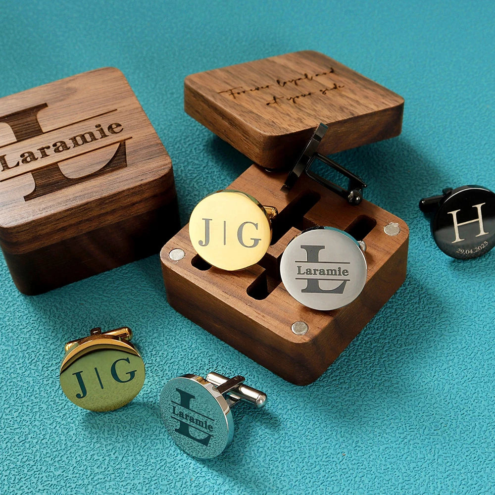 Personalised Father of the Bride & Groomsmen Wedding Cufflinks I'm Getting Married.