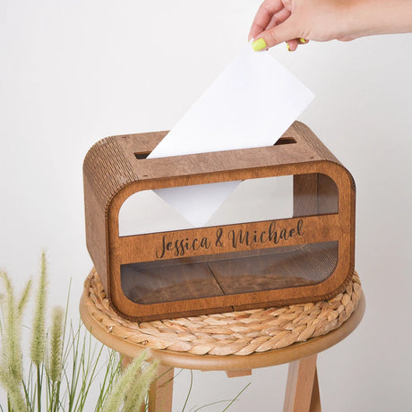 Personalised Rustic Wedding Card Box I'm Getting Married.