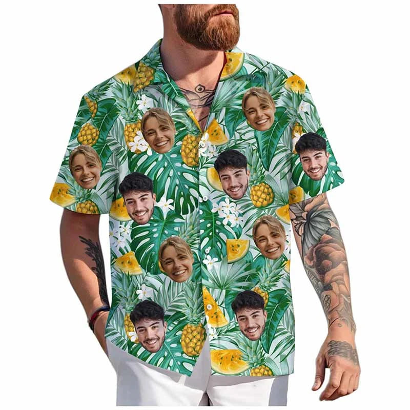 Custom Face Hawaiian Shirt (BUCKS or Perfect Couple Idea)