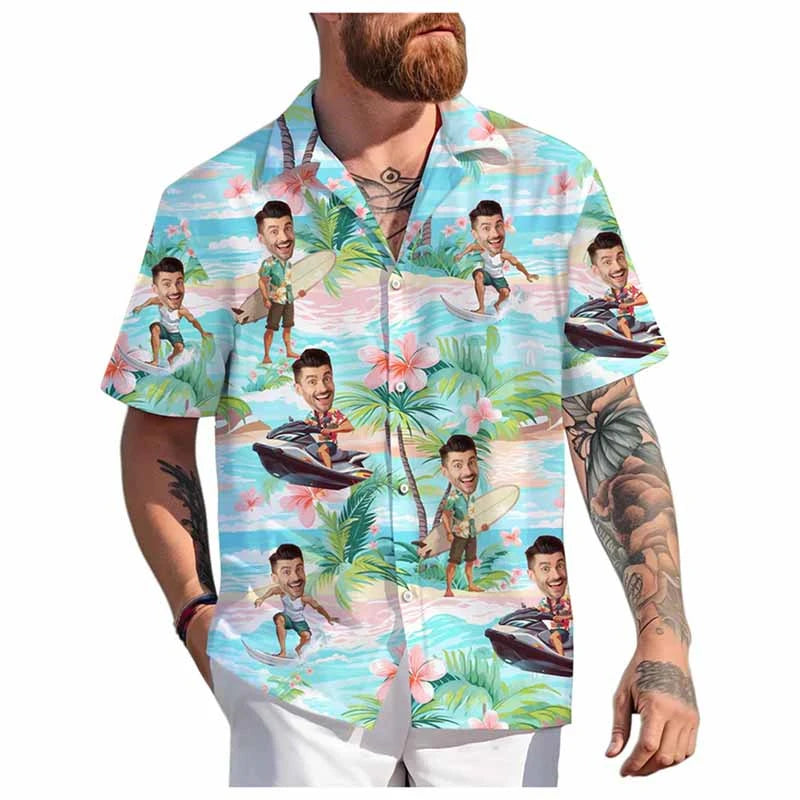 Custom Face Hawaiian Shirt (BUCKS or Perfect Couple Idea)